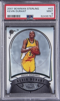 2007-08 Bowman Sterling #KD Kevin Durant Rookie Card - PSA MINT 9